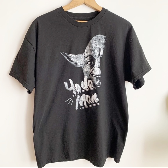 Star Wars Other - Star Wars Yoda Man Black T Shirt Graphic XL